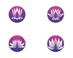 Lotus Symbol Circular Set vector