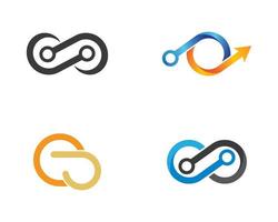 Infinity Abstract Logo Set vector