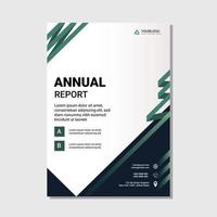 Annual report or business flyer template with ribbon design vector