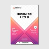 Triangle gradient professional business flyer template vector