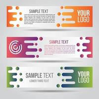 Lower third colorful design template set vector