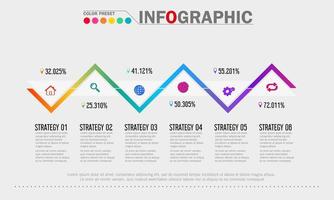 Colorful Business Growth Infographic Template vector