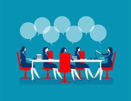 Business Women Meeting for Marketing Deals vector