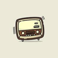 radio vintage marrón