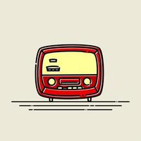 radio vintage rojo