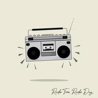 Silver Vintage Boombox vector