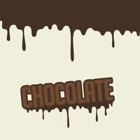 Melting ''Chocolate'' Letters vector