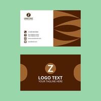 Brown Elegant Business Card Template vector