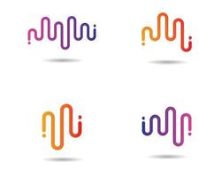 Pulse Logo Icon Set vector