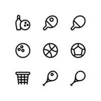 Sport Line Icons  vector