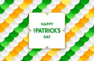 Festive St. Patrick's vivid background with semi-flat pattern vector
