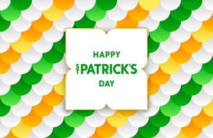 Festive St. Patrick's vivid background with semi-flat pattern vector