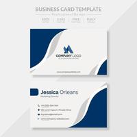 Blue and White Business Card Template