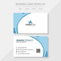 Business Blue and White Themed Card Design vector