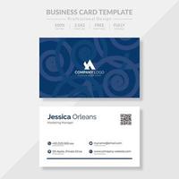 Business Card Blue Themed Design vector