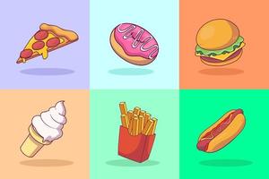 Fast food Set vector