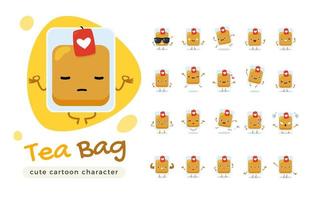 Mascot Of the Tea Bag Character Set