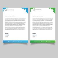 Minimal geometric design letterhead template with clean layout and modern typography for professional branding vector