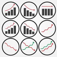 Set of Circular Graph Icons vector