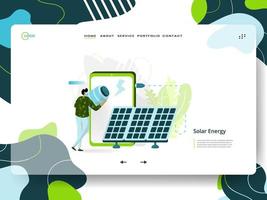 Solar Energy landing page vector