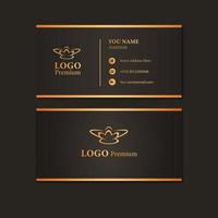 Business Office ID card in black with gradient borders vector