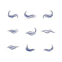 Wave symbol set vector