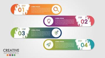 Infographic modern design template with 4 steps vector