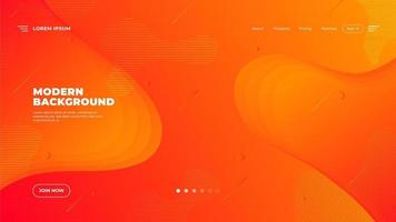 Abstract Modern Orange Landing Page vector