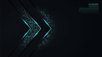 Dark Background with Aqua Overlapping Layers vector