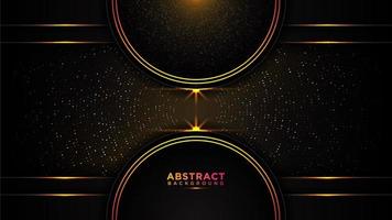 Black and Gold Abstract Circle Background vector