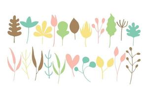 Set of Colorful Leaves vector