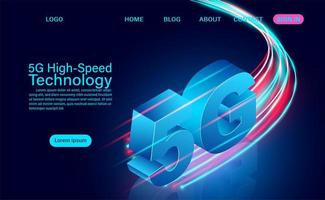 5G Zooming High-Speed Technology Concept
