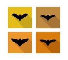 Square Bat Icons Set vector