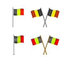 Belgium Flag Set on White vector