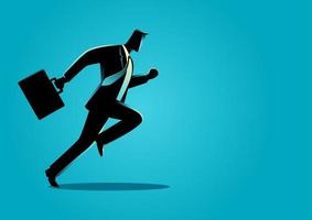 Businessman Running Silhouette vector