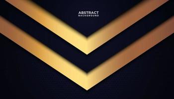 Navy and Gold Abstract Triangle Background vector