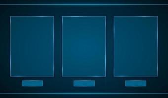 Rectangle Frame Technology HUD vector