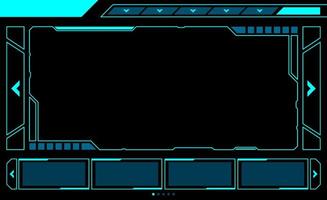 gran ventana rectangular interfaz hud vector