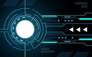 Glowing Circle Technology Interface HUD vector