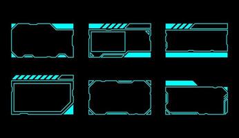 Rectangle Interface Window Set vector