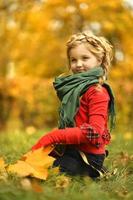 girl in the autumn park photo