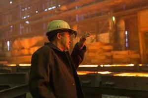 working at the metallurgical plant