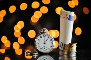 tiempo y dinero, concepto de negocio foto