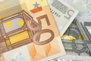 detail of euro money banknotes