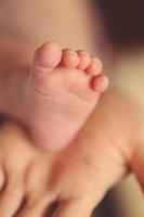 Baby foot close up photo