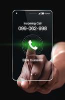 Hand pressing Incoming call icon on smartphone
