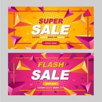 banner de promoción de super venta vector