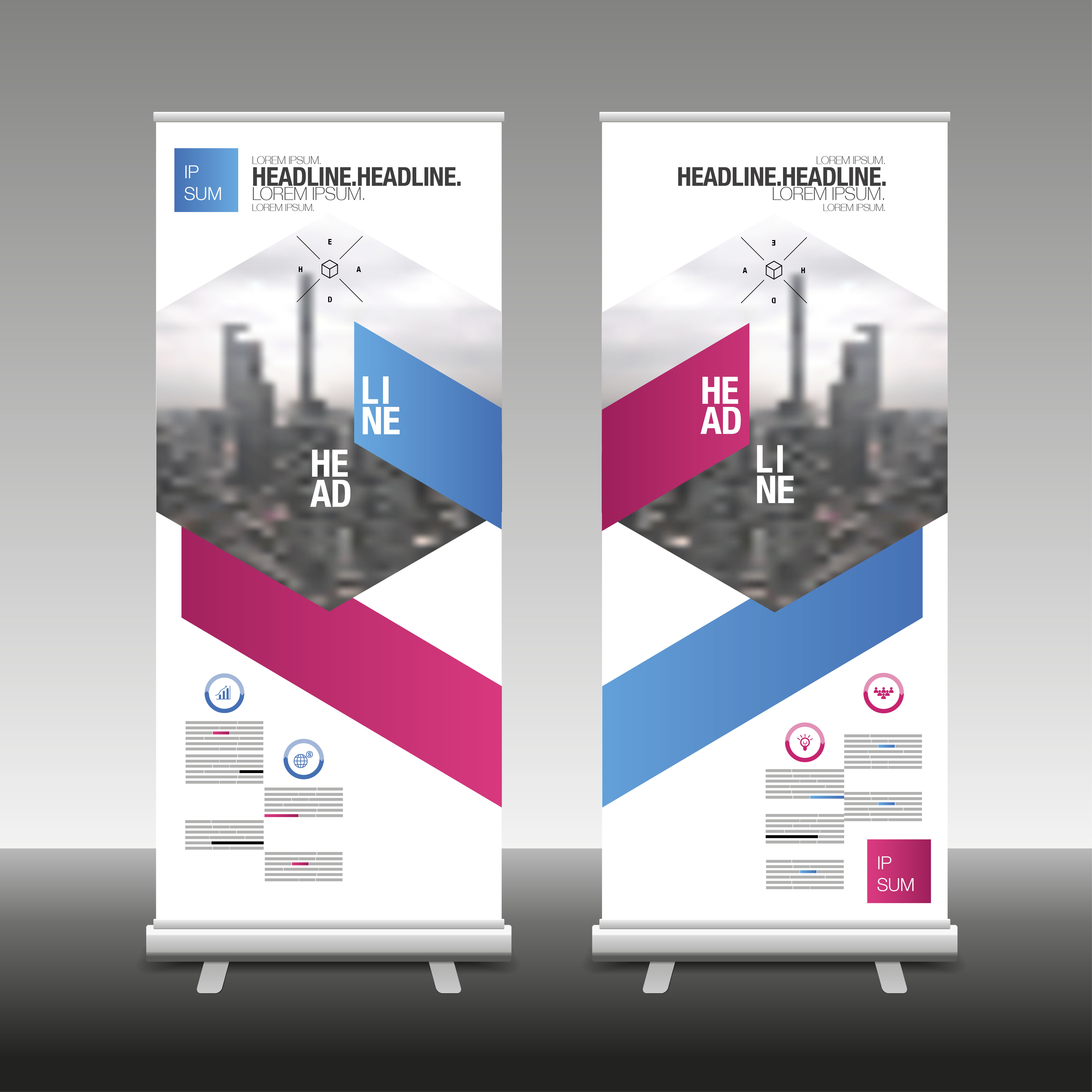 Roll Up Banner Stand Design With Angled Design Download Free Vectors Clipart Graphics Vector Art