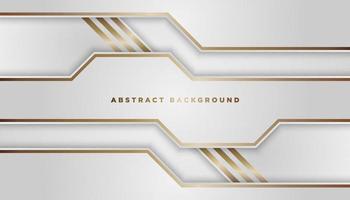 White Paper Cut with Gold Edges Background vector