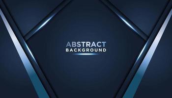 Dark Blue Abstract Background with Metallic Layers vector